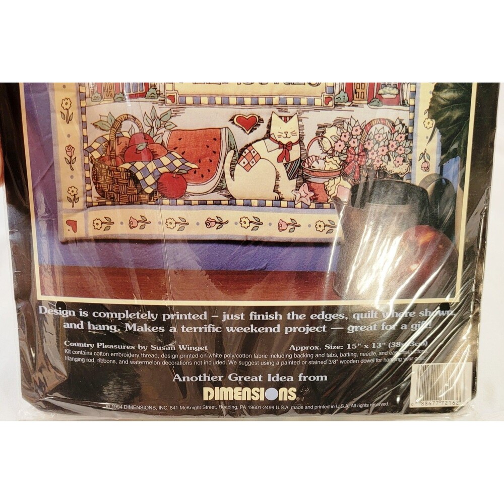 NEW Mini Quilt Kit Printed Design Sewing COUNTRY PLEASURES 72162 Dimensions - Picture 4 of 8